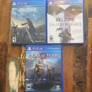 Used twice/ final fantasy 15 Day one edition. PS4// kill one shadow fall/ godofw